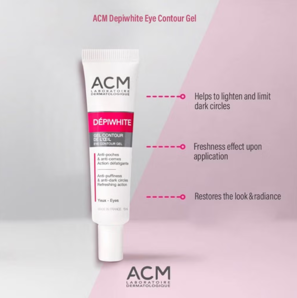 جل Depiwhite من ACM لمحيط العين للهالات والانتفاخ Gel Contour De L'oeil