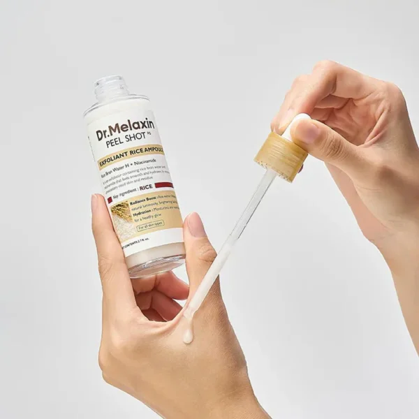سيروم تقشير وتفتيح البشرة Dr. Melaxin Peel Shot White Rice Exfoliating Ampoule - منتجات كورية (5) سيروم الارز تقشير وتفتيح البشرة Dr. Melaxin Peel Shot White Rice Exfoliating Ampoule - منتجات كورية
