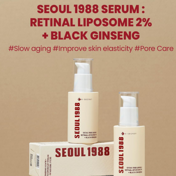 سيروم ريتينال وجنسنغ لتجاعيد وشد Seoul 1988 Retinal & Black Ginseng Serum - منتجات كورية (6) سيروم ريتينال وجنسنغ لتجاعيد وشد Seoul 1988 Retinal & Black Ginseng Serum - منتجات كورية