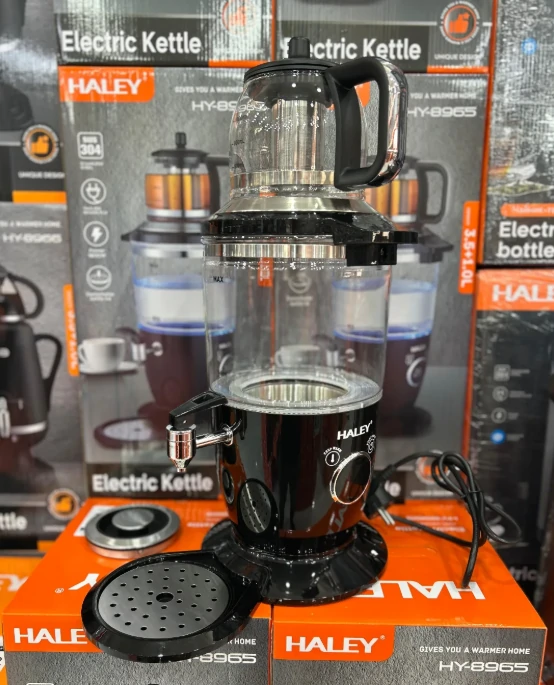 طقم شاي تركي كهربائي– غلاية 3.5 لتر مع إبريق 1 لتر وقدرة 2000 واط