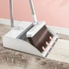 طقم مكنسة ومجرفة قابل للطي – تصميم واقف مع فلتر للشعر وتنظيف سهل