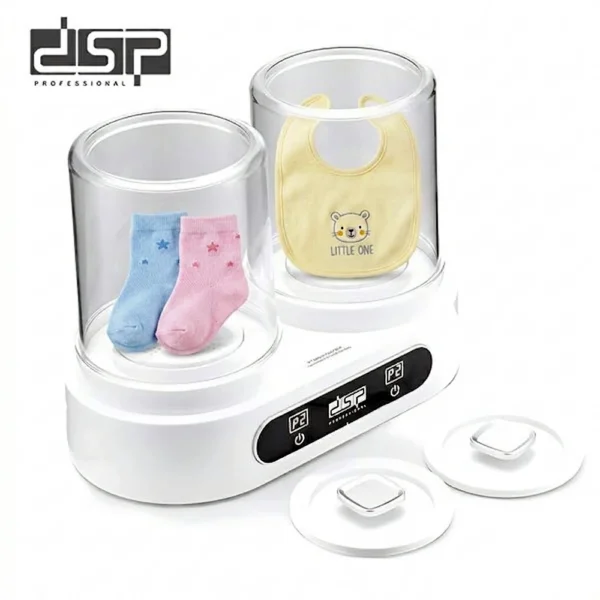 غسالة ملابس صغيرة محمولة DSP – مزدوجة بسعة 1.5+1.5 لتر مع شاشة LCD
