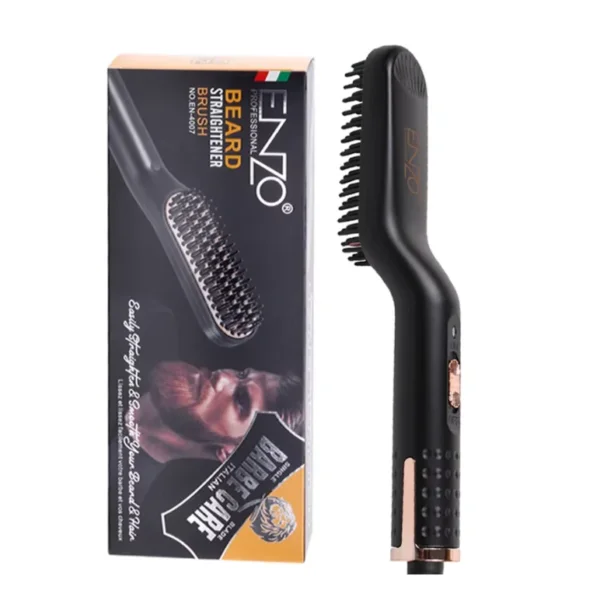 فرشاة فرد اللحية ENZO سريعة التسخين – تمليس وتصفيف احترافي للرجال (2) فرشاة فرد اللحية ENZO سريعة التسخين – تمليس وتصفيف احترافي للرجال