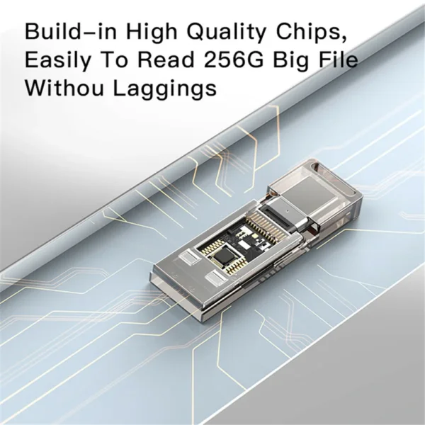 قارئ كرت ذاكرة 2 في 1 USB و Type-C من Yesido– سرعة 480Mbps