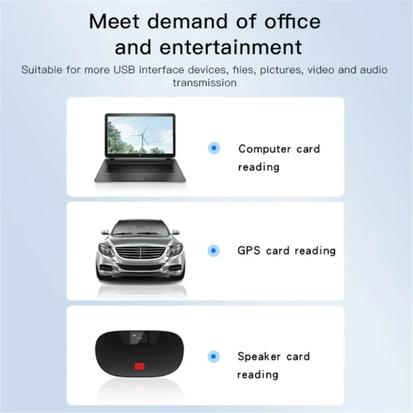 قارئ كرت ذاكرة 2 في 1 USB و Type-C من Yesido– سرعة 480Mbps