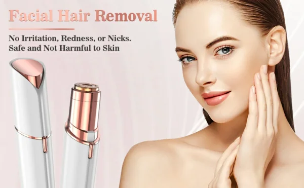 قلم إزالة شعر الوجه ENZO Professional بدون ألم – مع إضاءة LED وشحن USB