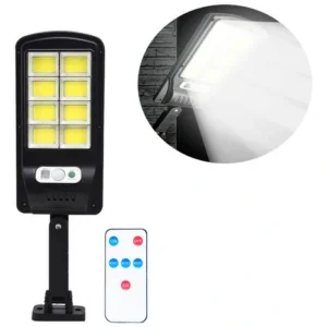 كشاف شمسي جداري LED مع حساس حركة وريموت – 3 أوضاع إضاءة مقاوم للماء