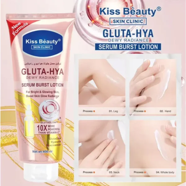لوشن نضارة ولمعة صحية للبشرة Kiss Beauty Gluta-Hya Dewy Radiance