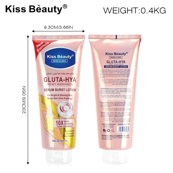 لوشن نضارة ولمعة صحية للبشرة Kiss Beauty Gluta-Hya Dewy Radiance