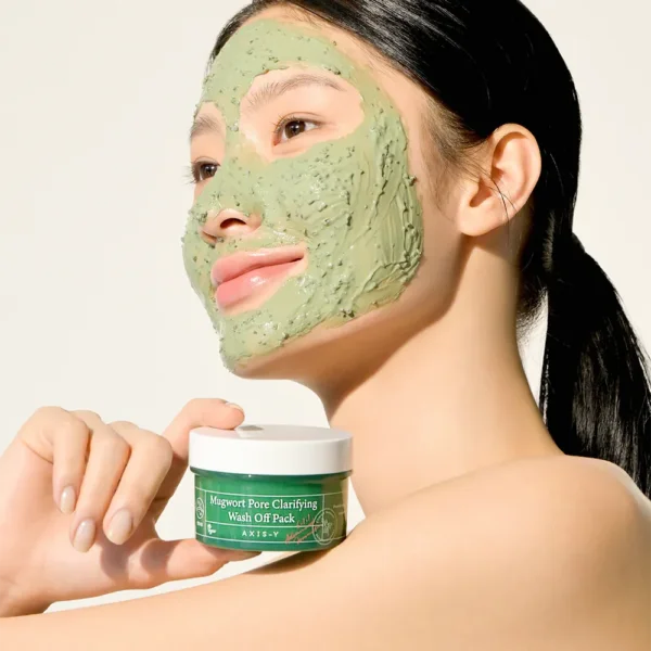 ماسك الطين تنقية وسحب الشوائب والدهون AXIS-Y Mugwort Pore Clarifying Wash Off Pack  - منتجات كورية