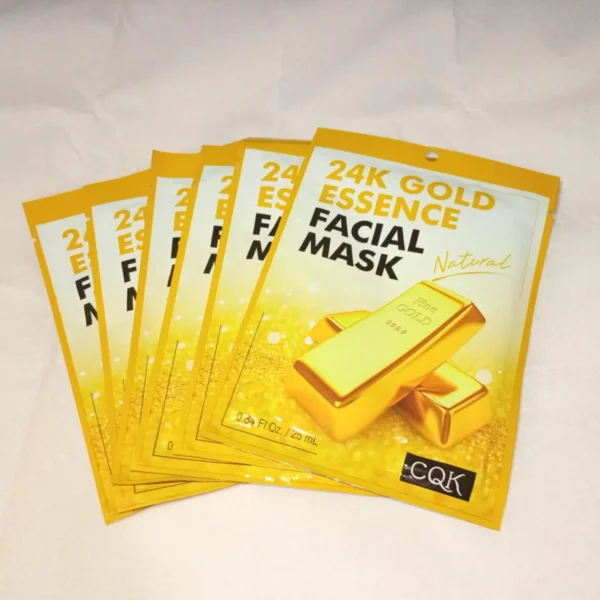 ماسك ورقي FACIAL MASK بالذهب 24K إشراقة وترطيب فوري