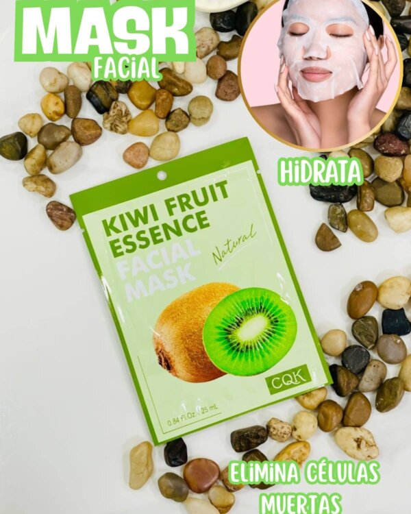 ماسك ورقي بخلاصة الكيوي FACIAL MASK إشراقة وتجديد فوري للبشرة