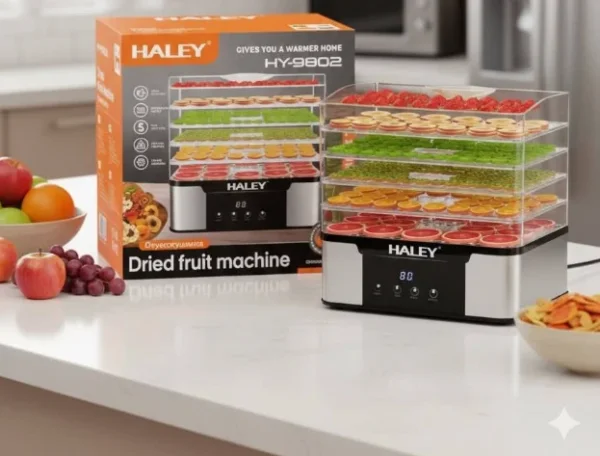 مجفف فواكه وخضروات ديجيتال 5 طبقات – قوة 350 واط مع تحكم بدرجة الحرارة