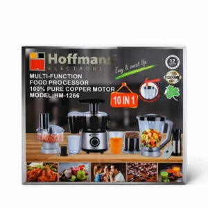 محضرة طعام 10 في 1 Hoffmans الألمانية – قوة 1200 واط لتحضير متكامل