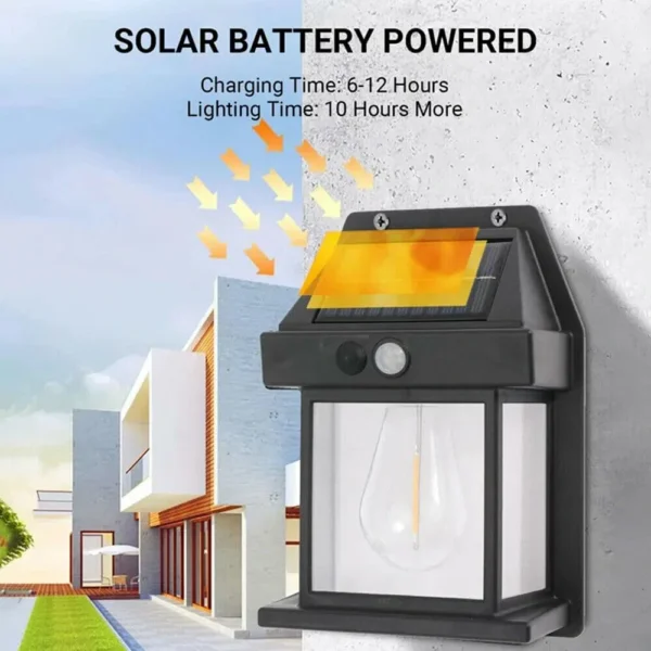 مصباح جداري شمسي خارجي مع حساس حركة 3 أوضاع – مقاوم للماء (7) مصباح جداري شمسي خارجي مع حساس حركة 3 أوضاع – مقاوم للماء