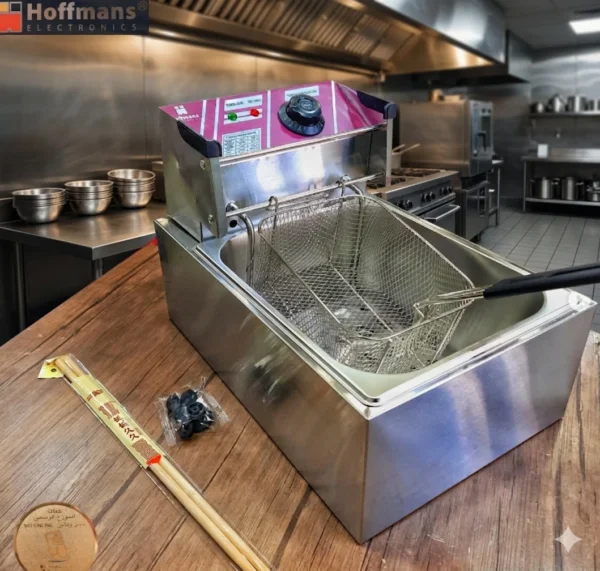 مقلاة زيت كهربائية Hoffmans سعة 6 لتر – قوة 2500 واط للقلي السريع