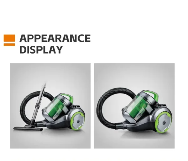 مكنسة كهربائية أسطوانية بدون كيس – قوة 3000 واط مع شفط قابل للتعديل