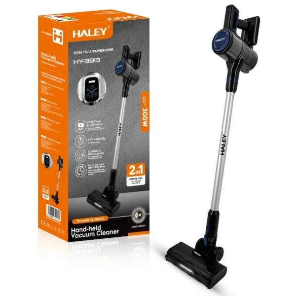 مكنسة كهربائية لاسلكية 2 في 1 – يدوية وعمودية بقوة 300 واط