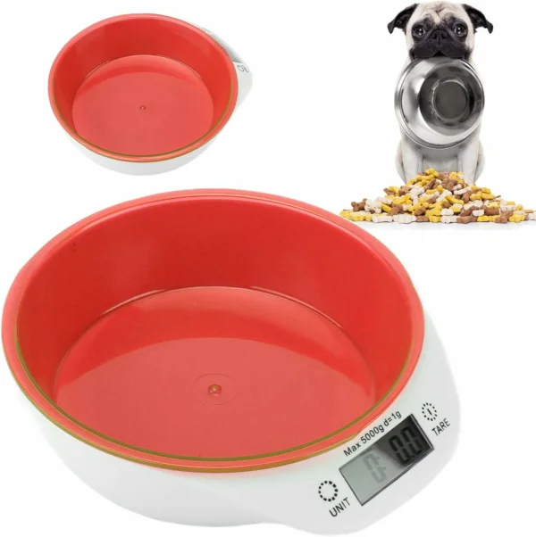 ميزان مطبخ رقمي مع وعاء قابل للإزالة – دقة 1 جرام وسعة 5 كجم