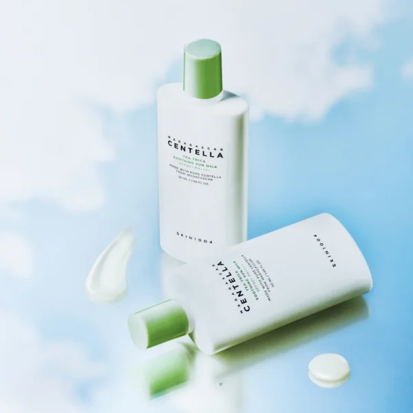 واقي شمس SKIN1004 Tea-Trica Soothing Sun Milk للبشرة الدهنية والمعرضة للحبوب - منتجات كورية