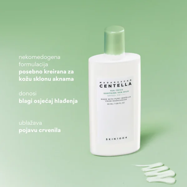 واقي شمس SKIN1004 Tea-Trica Soothing Sun Milk للبشرة الدهنية والمعرضة للحبوب - منتجات كورية