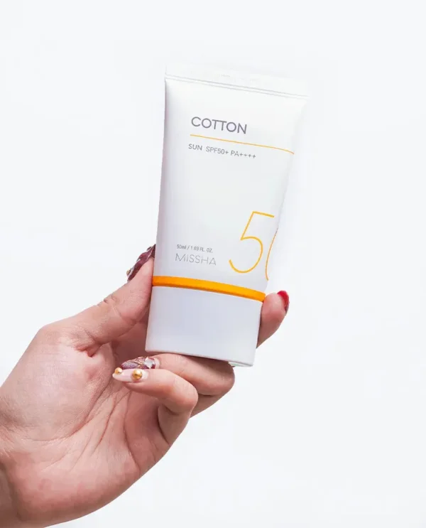 واقي شمس للبشرة الدهنية MISSHA Cotton Sunscreen SPF50+ PA++++ منتجات كورية