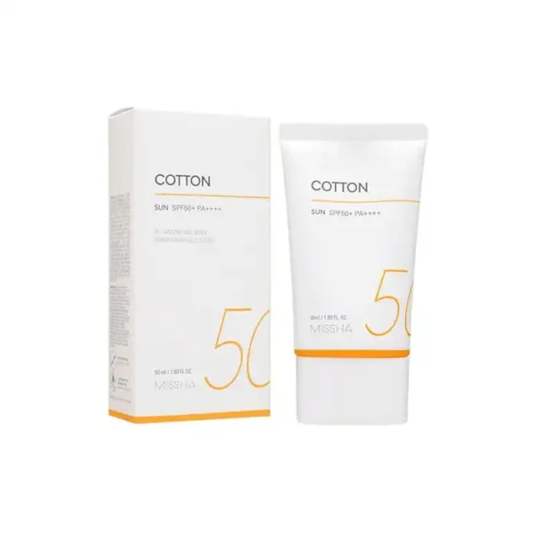 واقي شمس للبشرة الدهنية MISSHA Cotton Sunscreen SPF50+ PA++++ منتجات كورية