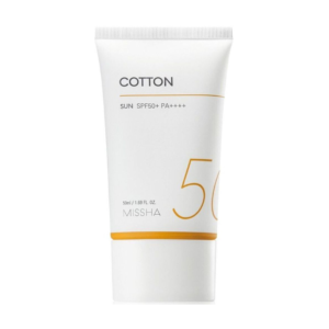 واقي شمس للبشرة الدهنية MISSHA Cotton Sunscreen SPF50+ PA++++ منتجات كورية